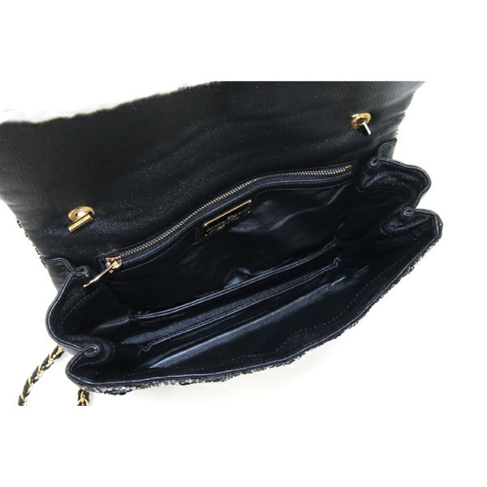 Salvatore Ferragamo Black Vara Shoulder Sequins Chain Rion Crossbody Bag - Picture 4 of 6